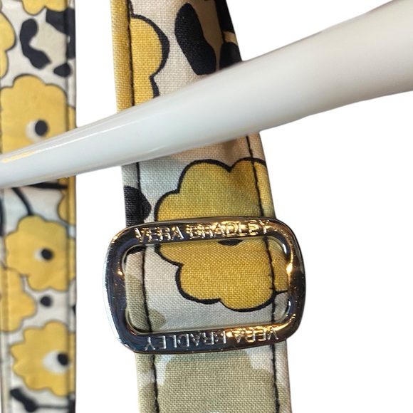 Vera Bradley Crossbody Bag Go Wild Black Yellow Floral Medium - Picture 4 of 7